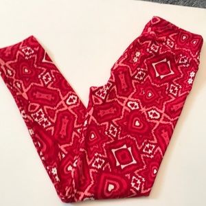 Lularoe Valentine’s Day Leggings One Size NWT